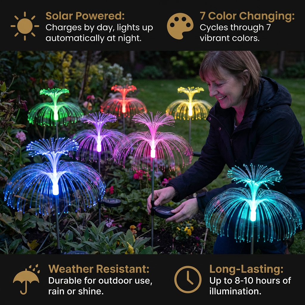 Magical LED Jellyfish Garden Lights – 7 Color Changing Outdoor Decor Lights