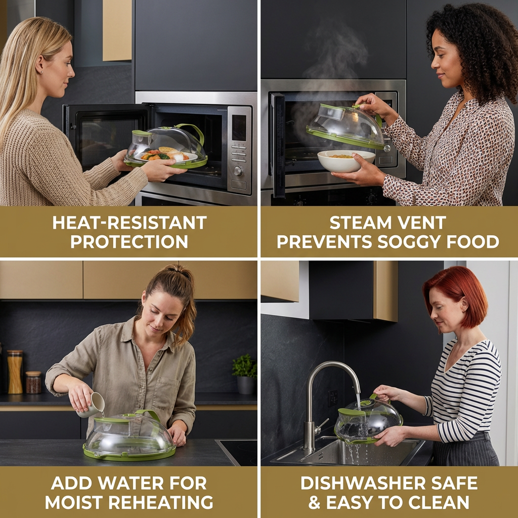 Microwave Cover – Heat-Resistant, Transparent and with Steam Vent
