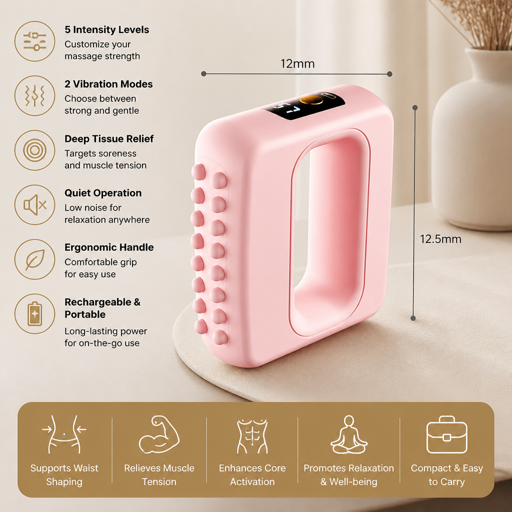 Fascia Massage Device – Vibrating Muscle Activation and Body Shaping Device for Abdomen, Waist and Full Body