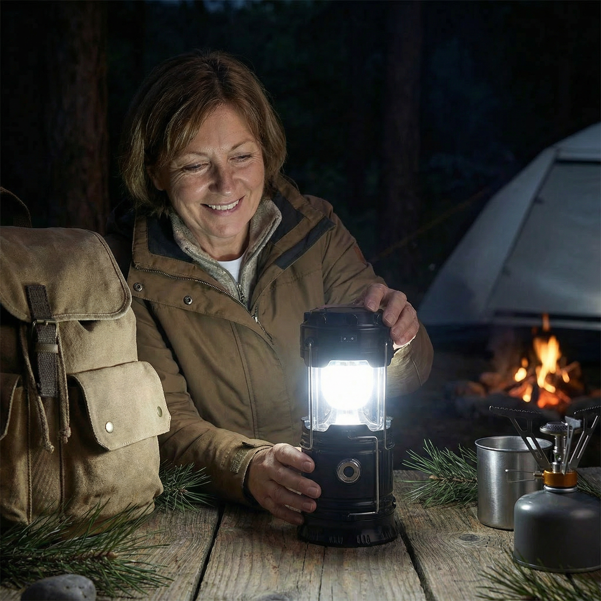 Rechargeable Solar Lantern with USB – Portable LED Light for Outdoor and Emergencies