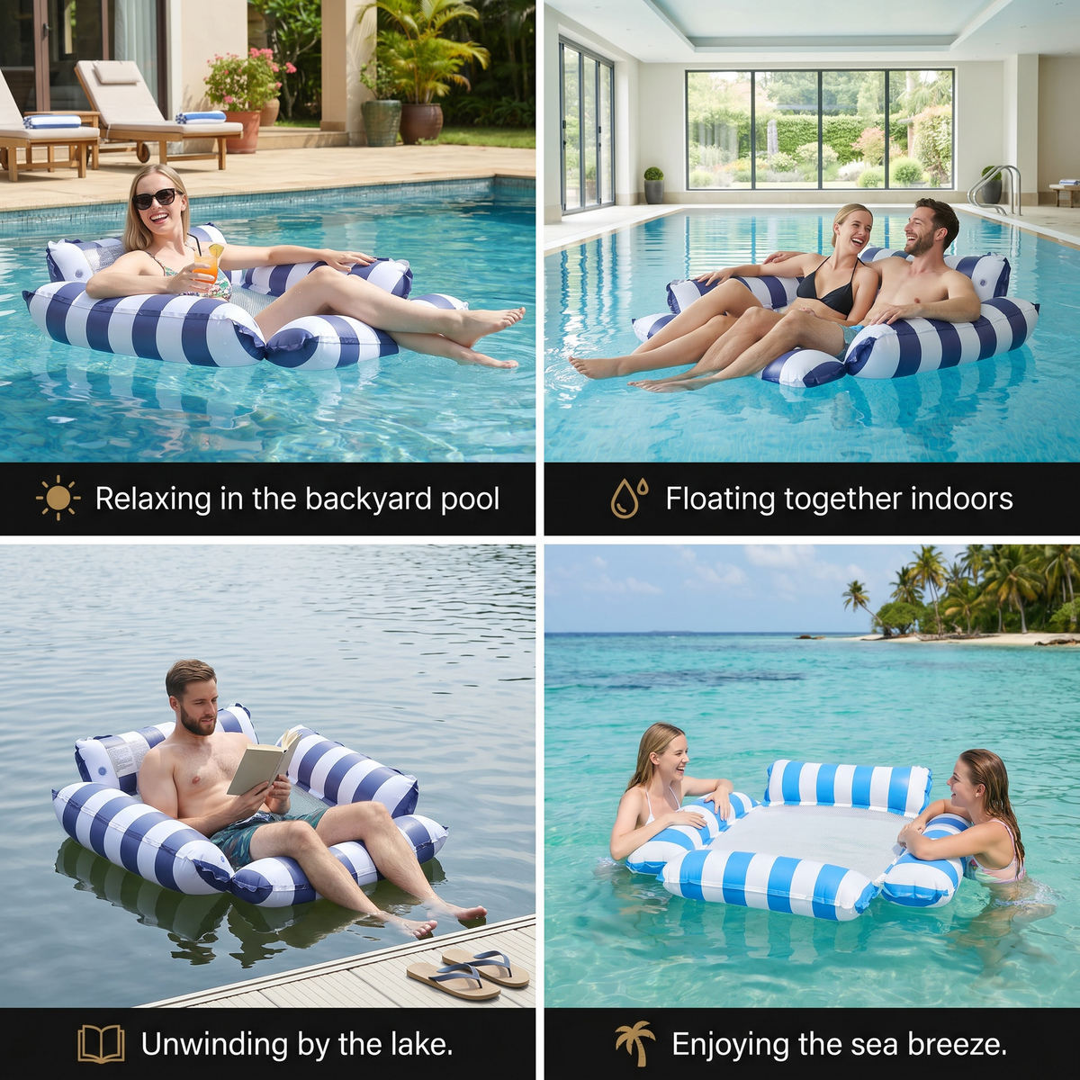 Inflatable Pool Lounger – Floating Relax Chair for Maximum Comfort in the Water