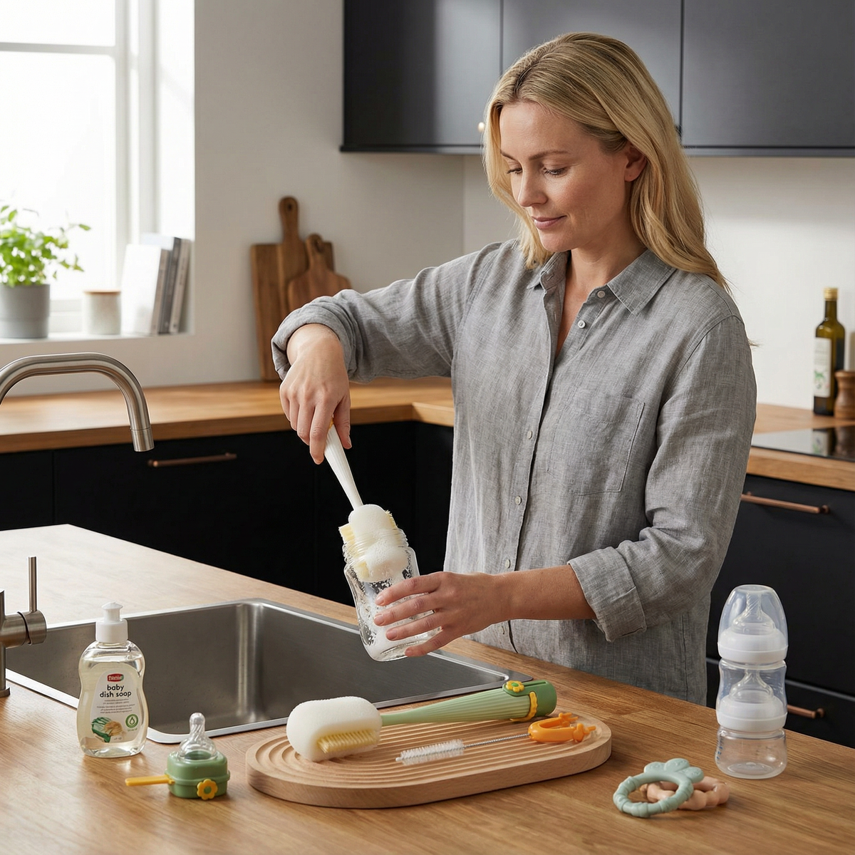 Multi-Functional 5-in-1 Bottle Cleaner
