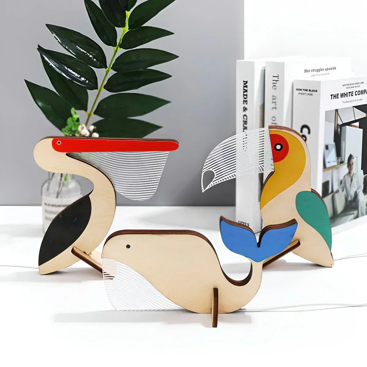 Wooden Animal-Themed LED Table Lamp