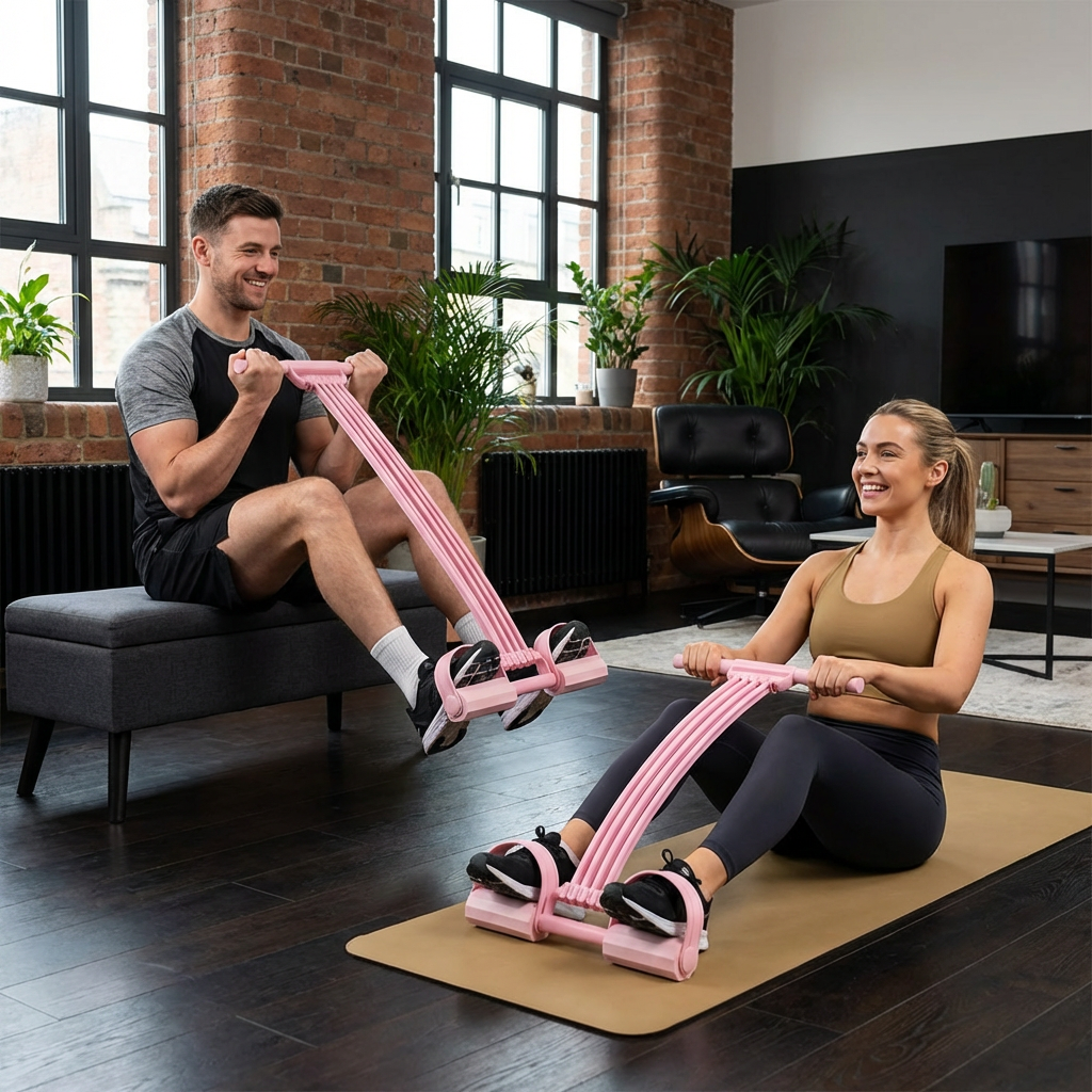 All-In-One Resistance Band with Foot Pedals – For Full Body Workouts