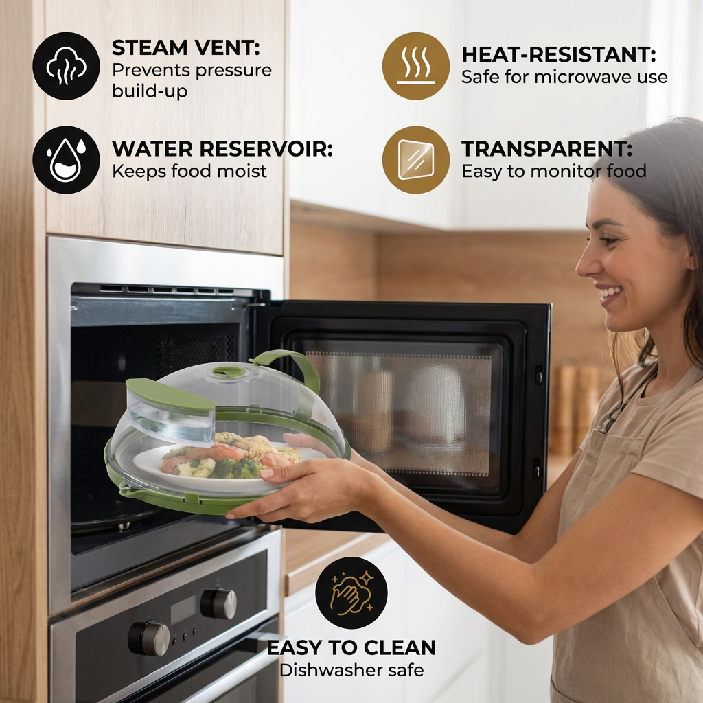 Microwave Cover – Heat-Resistant, Transparent and with Steam Vent