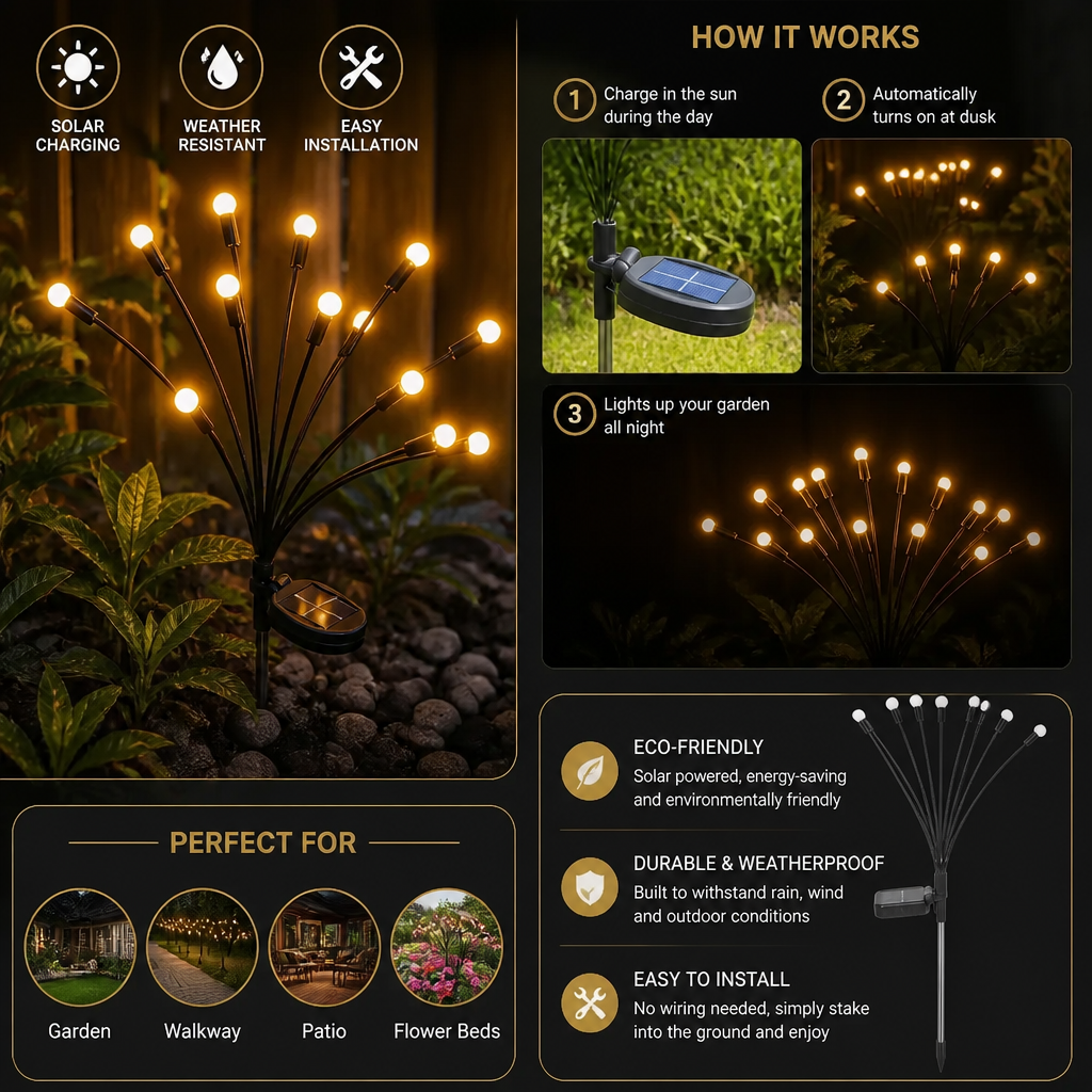 Glow Fly Solar Garden Lights
