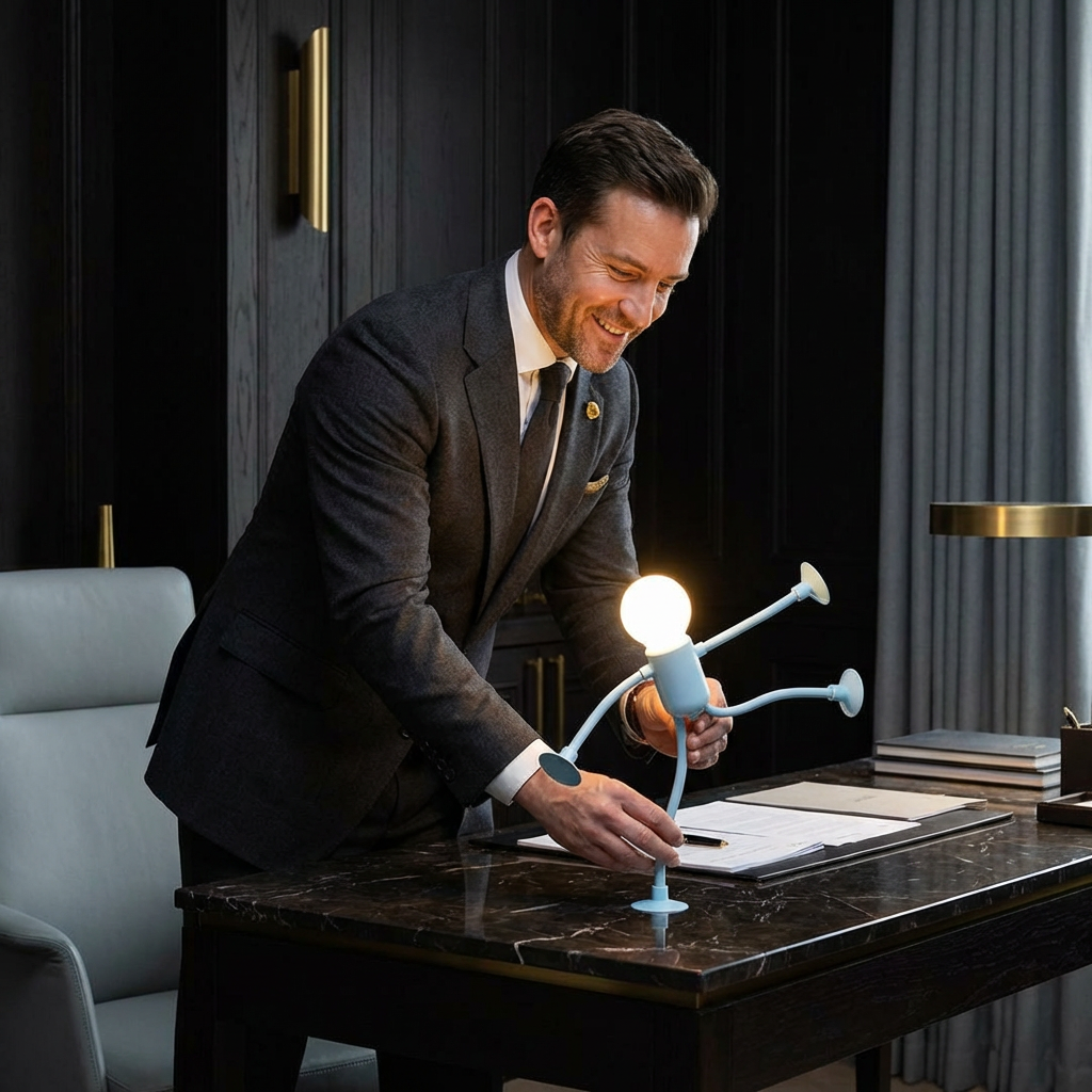 LED Lamp with Suction Cup – Interchangeable and Playful Design for Decoration