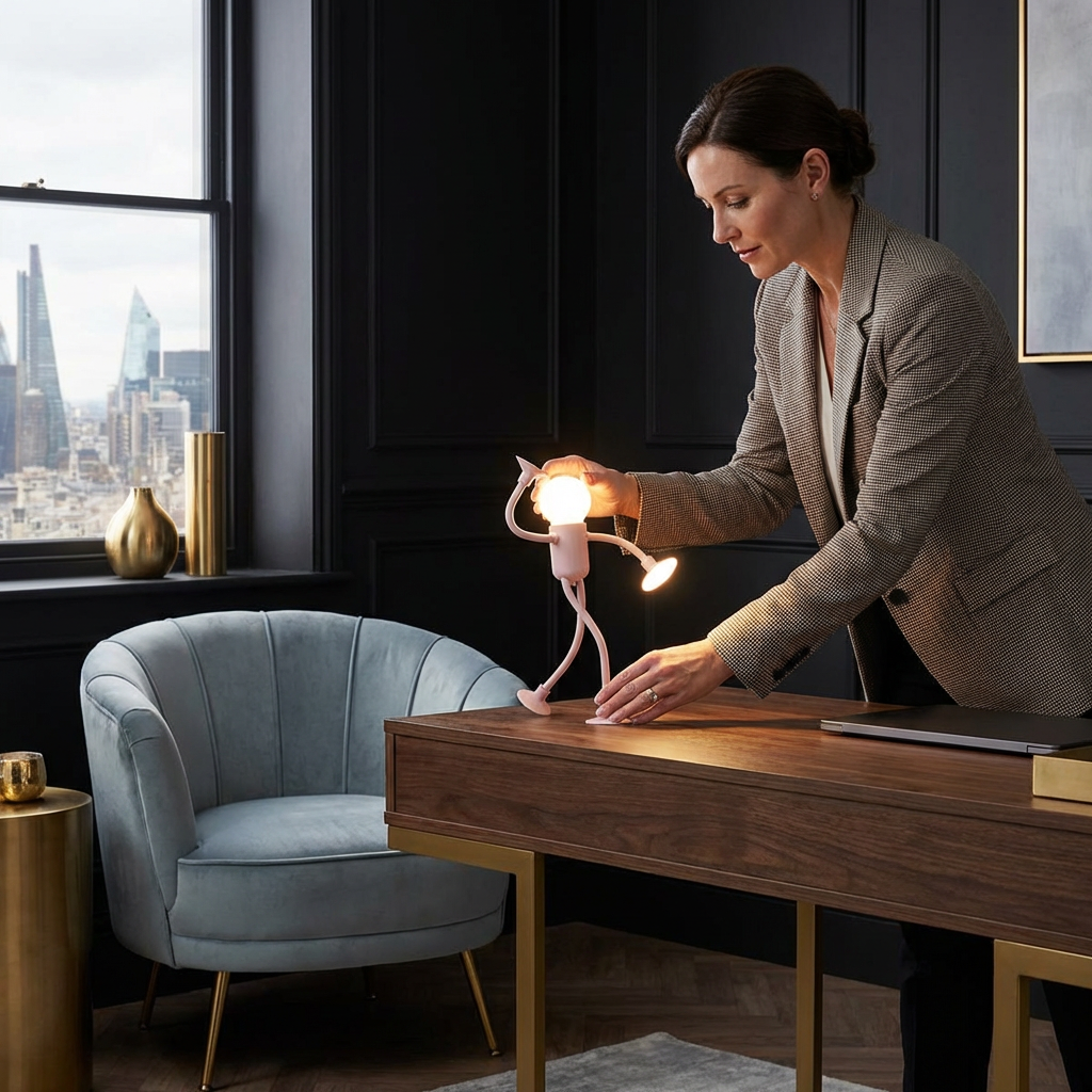 LED Lamp with Suction Cup – Interchangeable and Playful Design for Decoration
