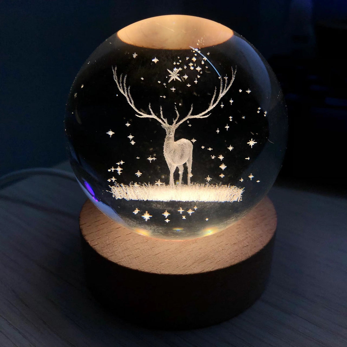Glowing Moon Crystal Sphere