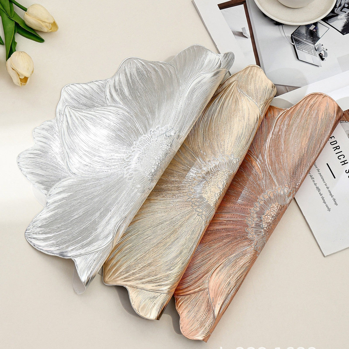 Creative Floral Table Set – Waterproof and Oil-Resistant