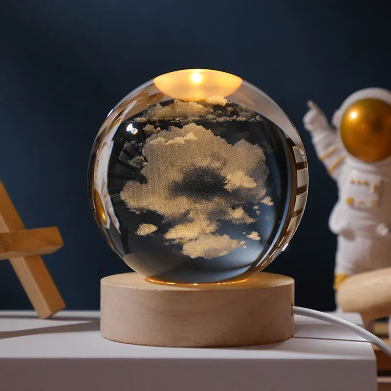 Glowing Moon Crystal Sphere