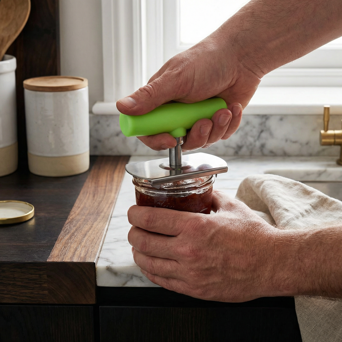 Multi-Function Stainless Steel Can & Bottle Opener – Adjustable & Rotatable