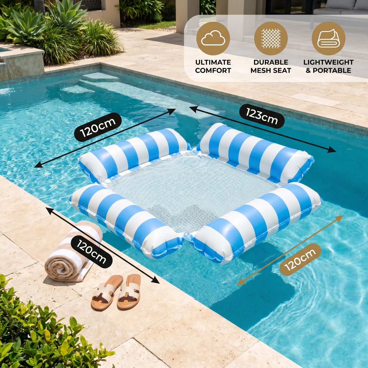 Inflatable Pool Lounger – Floating Relax Chair for Maximum Comfort in the Water