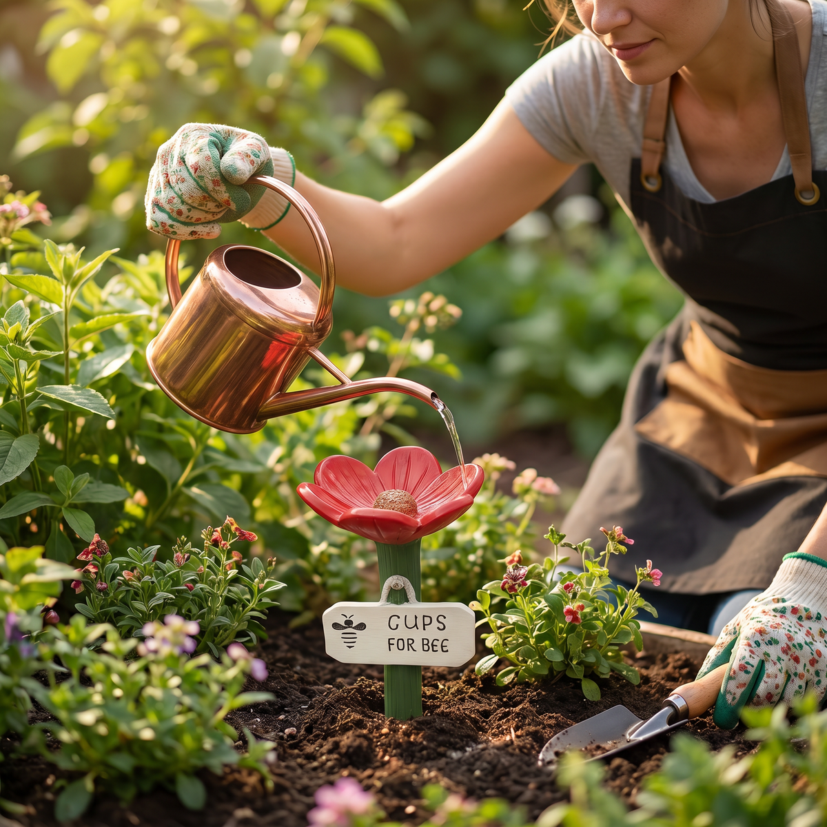 Flower-Shaped Bee Waterer – Colorful Water Dispensers for the Garden