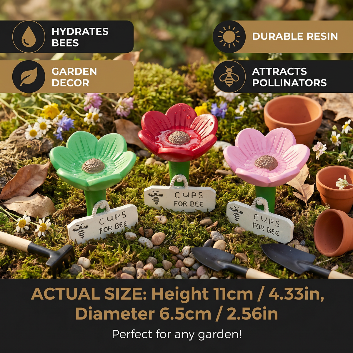 Flower-Shaped Bee Waterer – Colorful Water Dispensers for the Garden