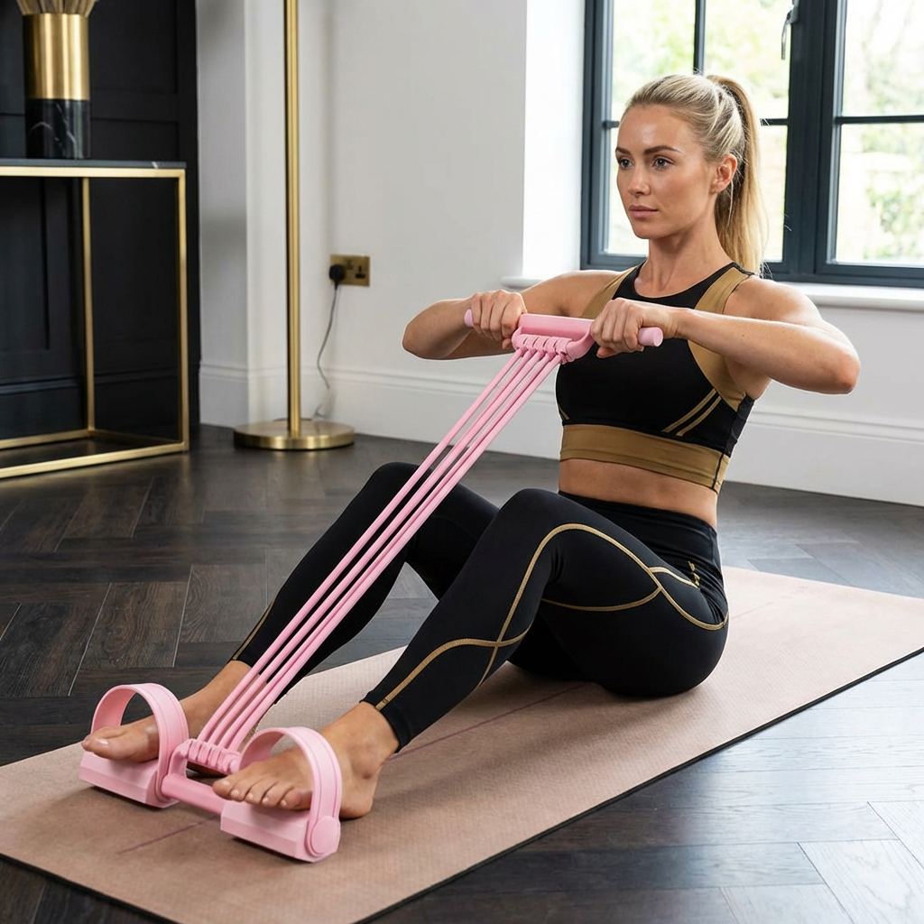All-In-One Resistance Band with Foot Pedals – For Full Body Workouts