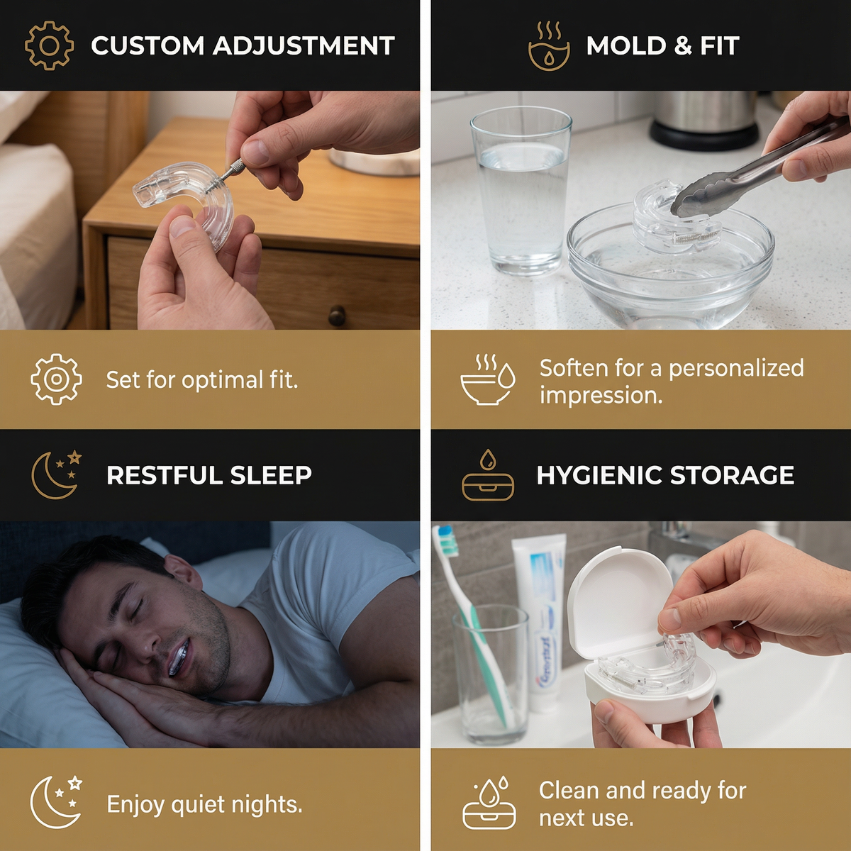 Adjustable Anti-Snoring Mouthpiece | Enjoy Quiet & Restful Sleep