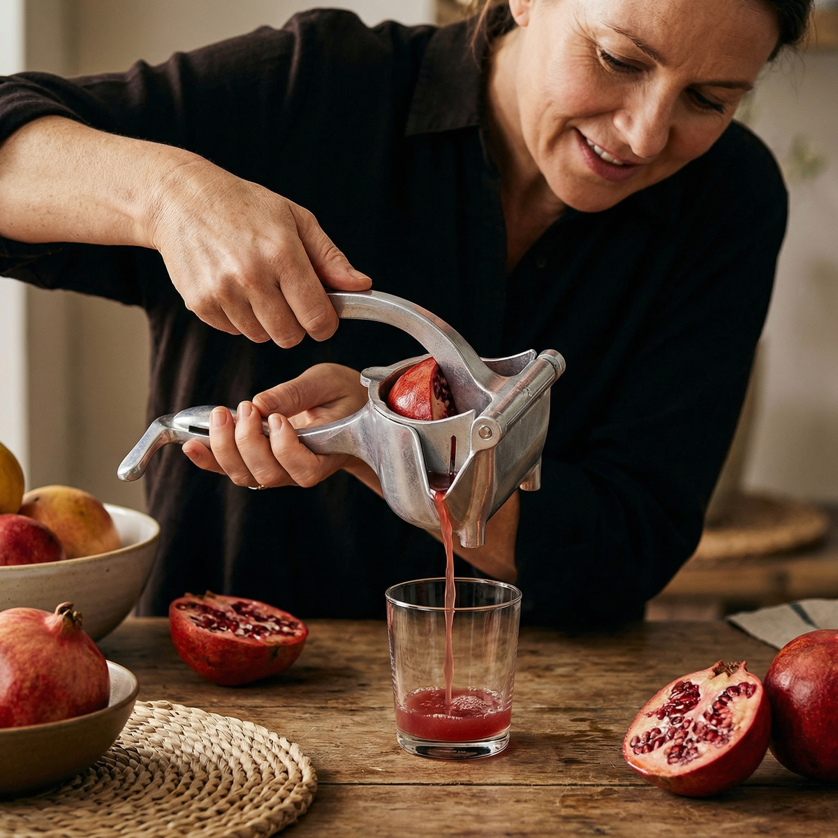 Aluminum Hand Juicer – Manual Press for Fruits & More